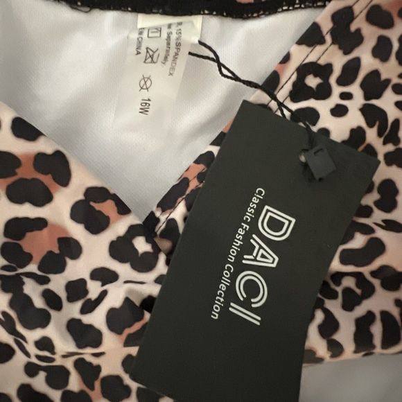 Daci Women Swinsuit One Piece Animal Print Tummy Control Size 16W - Picture 7 of 7